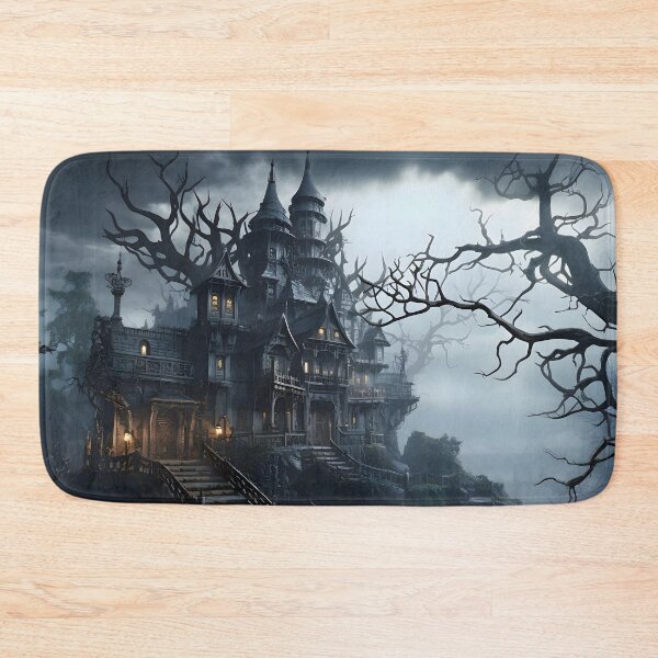 Item preview, Eerie Halloween Haunted House designed and sold by ConfettiSkyArt.