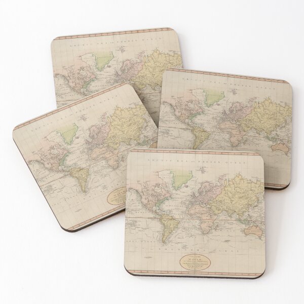 Item preview, Vintage Map of the World (1801) designed and sold by BravuraMedia.