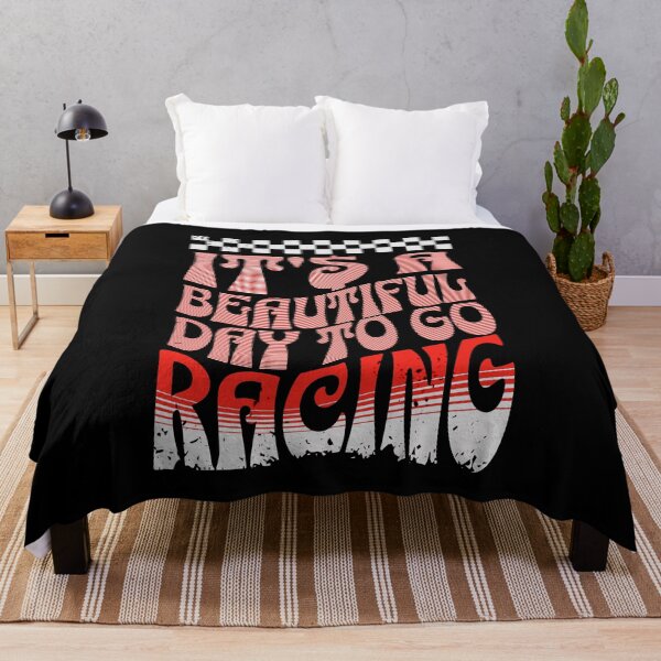 Item preview, It's A Beautiful Day To Go Racing Checkered Flag designed and sold by CarantinedChaos.