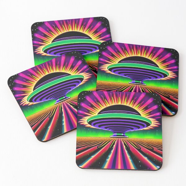 Item preview, Area 51 – Trippy Neon Retro UFO 73 | Grusch designed and sold by Benito Del Ray.
