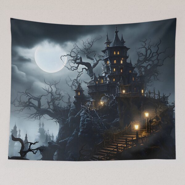 Item preview, Halloween Haunted House designed and sold by ConfettiSkyArt.