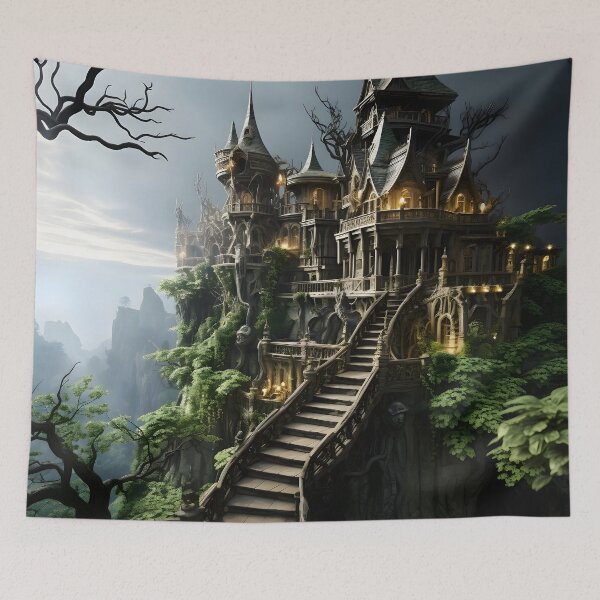 Item preview, Haunted Castle designed and sold by ConfettiSkyArt.