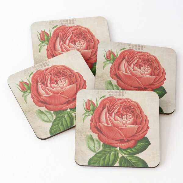 Item preview, Red Hybrid Perpetual, Paul Neyron Rose Vintage Print designed and sold by VintageArchive.