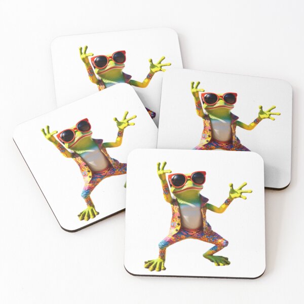 Item preview, Funny and happy frog with colorful summer wearing designed and sold by Dreamtodream.