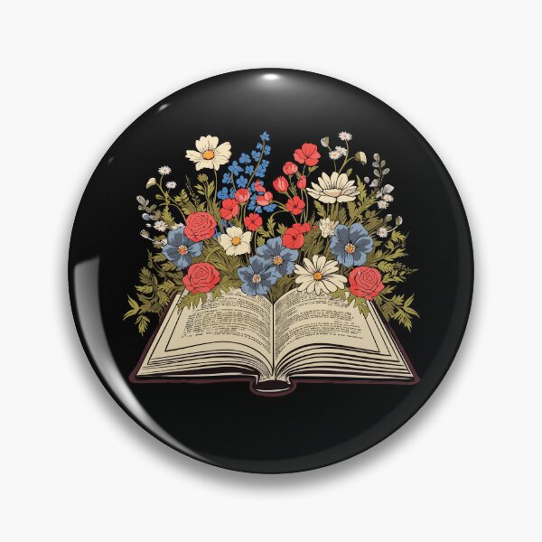 Item preview, Open Book With Flowers designed and sold by RockBeeDesigns.