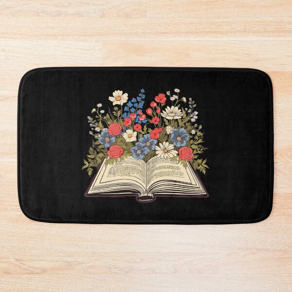 Artikelvorschau, Offenes Buch mit Blumen entworfen und verkauft von RockBeeDesigns.