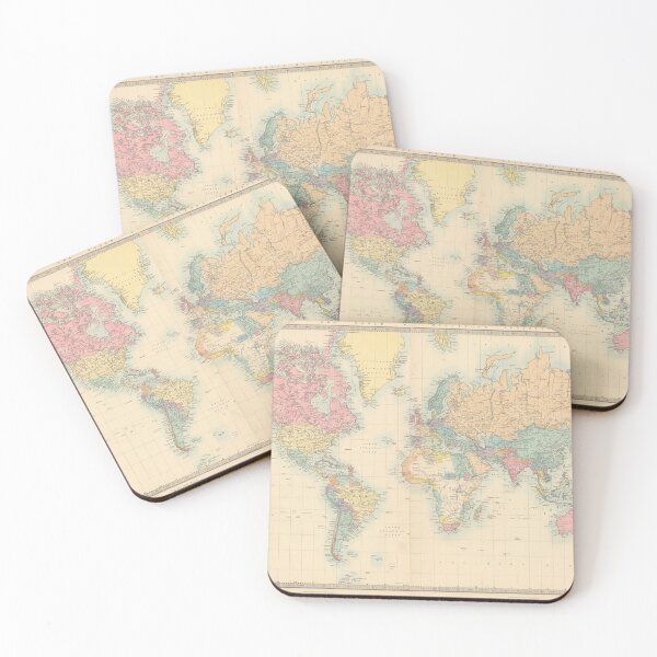 Item preview, Vintage Map of the World (1872) designed and sold by BravuraMedia.