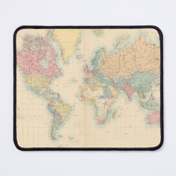 Item preview, Vintage Map of the World (1872) designed and sold by BravuraMedia.