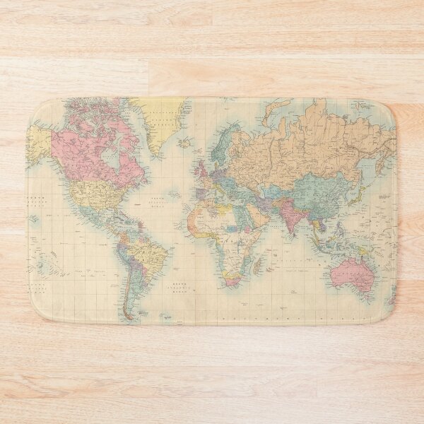Item preview, Vintage Map of the World (1872) designed and sold by BravuraMedia.