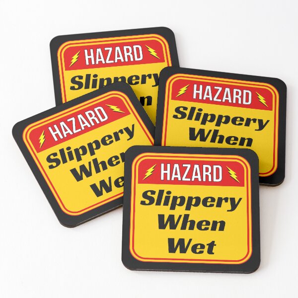 Item preview, HAZARD:  Slippery When Wet - funny warning signs designed and sold by DesignsFromTW-S.