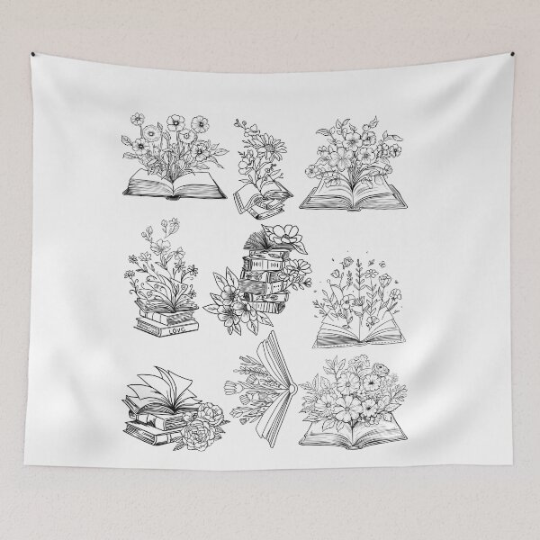 Item preview, Open Book With Flowers, Cool Book With Flowers Design for books and flower lovers designed and sold by Sun Rise.