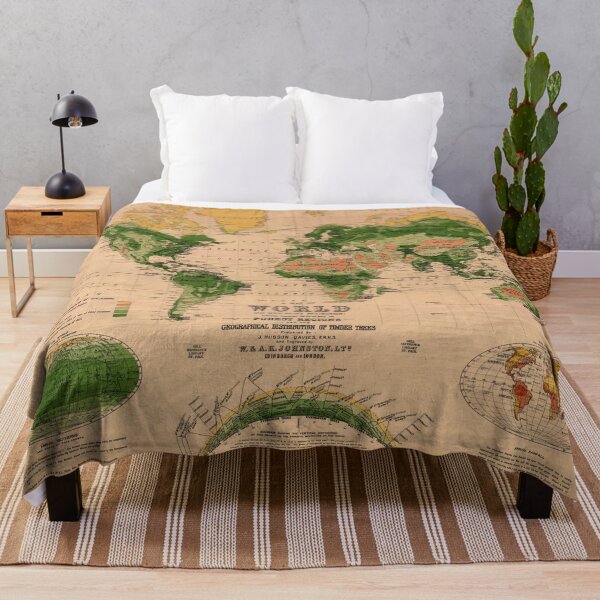 Item preview, Vintage World Forests Map (1916) designed and sold by BravuraMedia.