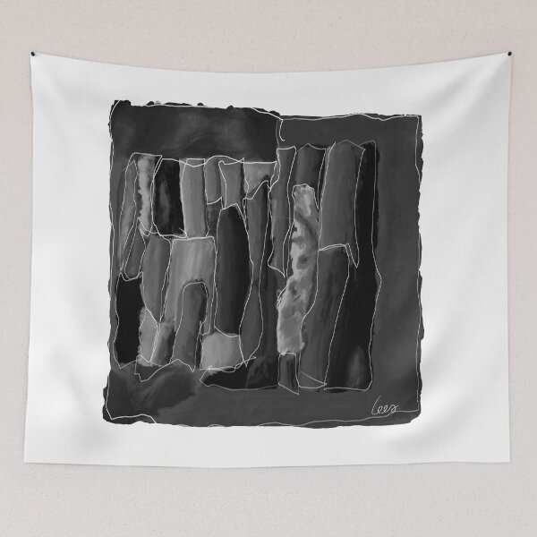 Item preview, Abstract black & white (white background) designed and sold by MentaLee.