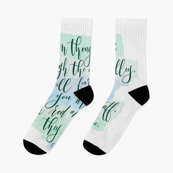 Item preview, Psalm 23 4 Fear No Evil - Teal designed and sold by amazingjoy.