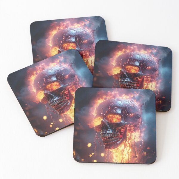 Item preview, Burning skull designed and sold by libanmax.