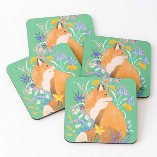Item preview, Fox in Flower Garden designed and sold by SunLee Art.