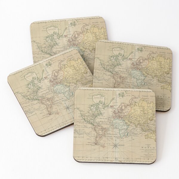 Item preview, Vintage Map of the World (1774) designed and sold by BravuraMedia.