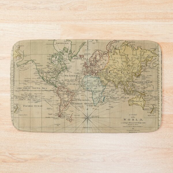 Item preview, Vintage Map of the World (1774) designed and sold by BravuraMedia.