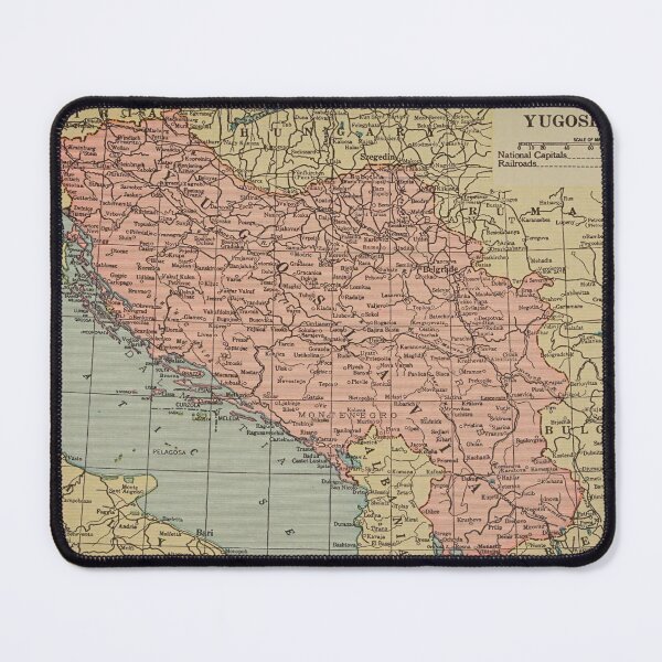 Item preview, Vintage Map of Yugoslavia (1924) designed and sold by BravuraMedia.