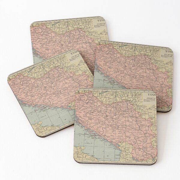 Item preview, Vintage Map of Yugoslavia (1924) designed and sold by BravuraMedia.