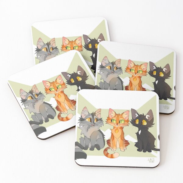 Item preview, Firepaw, Graypaw, and Ravenpaw designed and sold by Lalihaven.