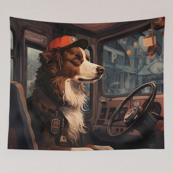 Item preview, Dog Bus Driver designed and sold by ConfettiSkyArt.