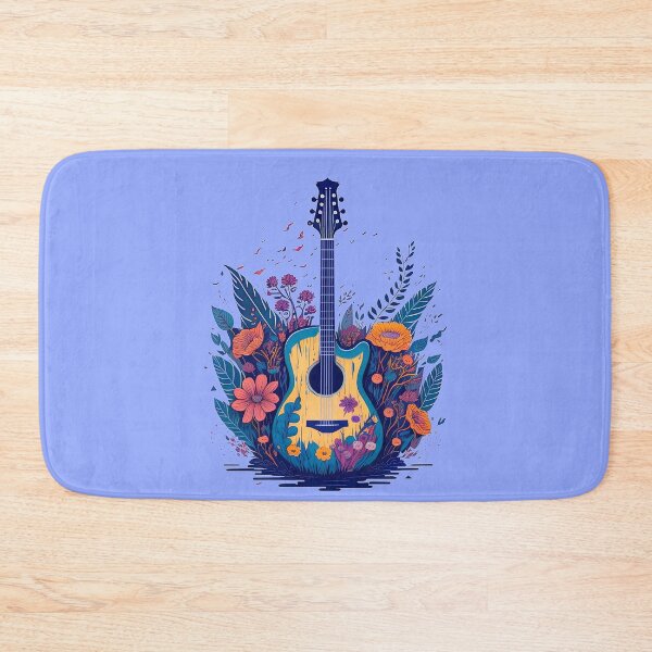Item preview, Guitar and Flowers illustration 3 designed and sold by DigitalandPhoto.