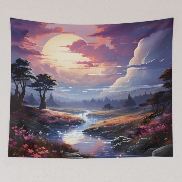 Item preview, Magical Evening Landscape designed and sold by ConfettiSkyArt.