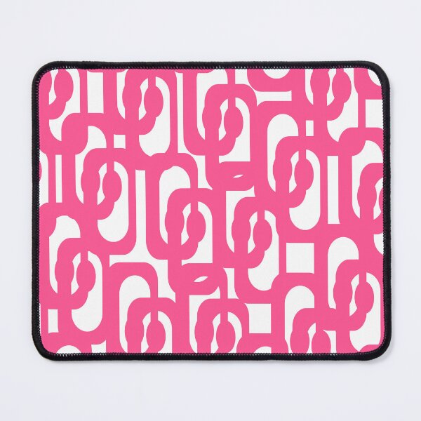 Item preview, Midcentury Modern Loops Pattern Hot Pink and White designed and sold by kierkegaard.