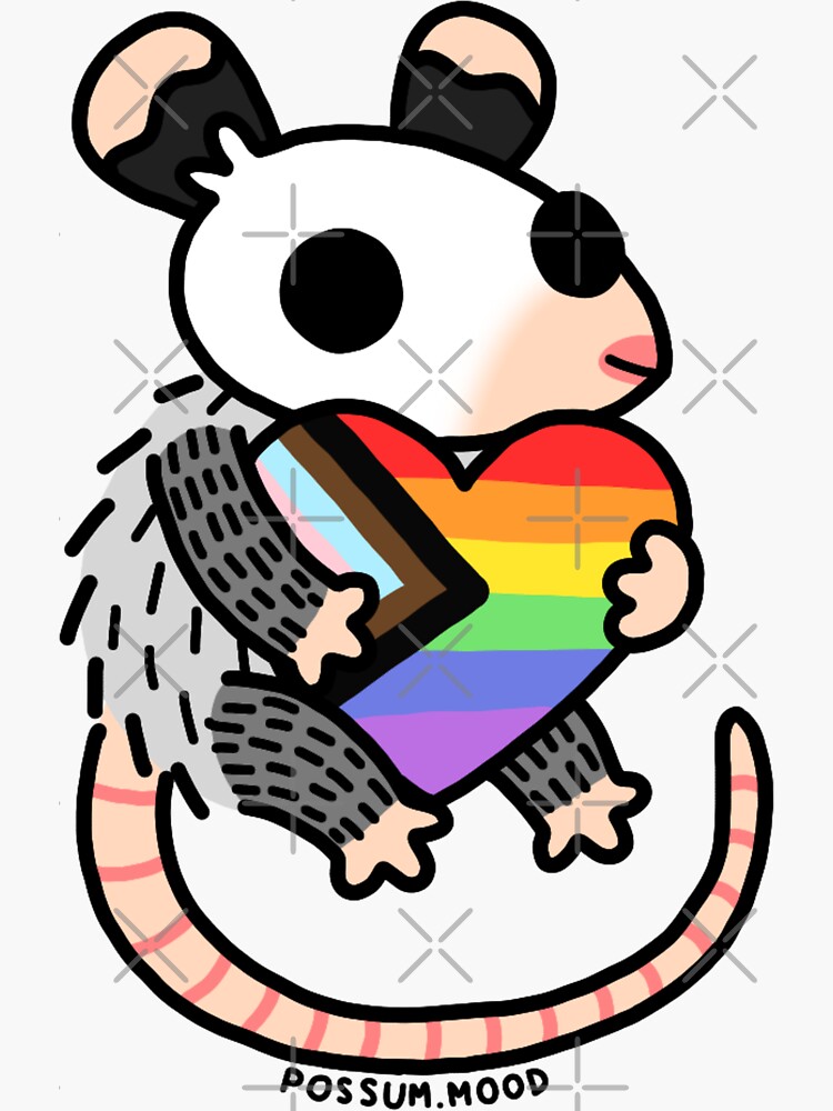 Thumbnail 3 of 3, Sticker, Pride Heart designed and sold by possum-mood.
