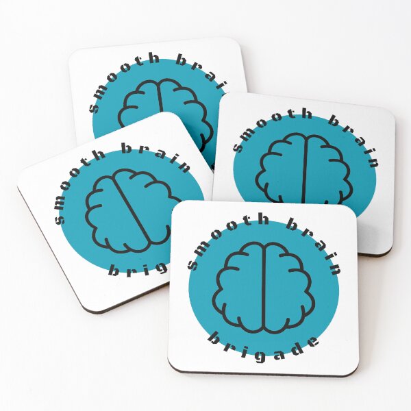 Item preview, smooth brain brigade - blue designed and sold by tinks-ts.