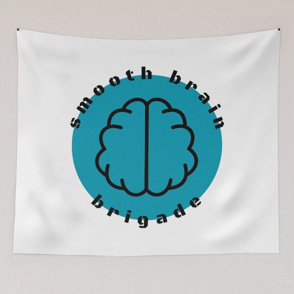 Item preview, smooth brain brigade - blue designed and sold by tinks-ts.