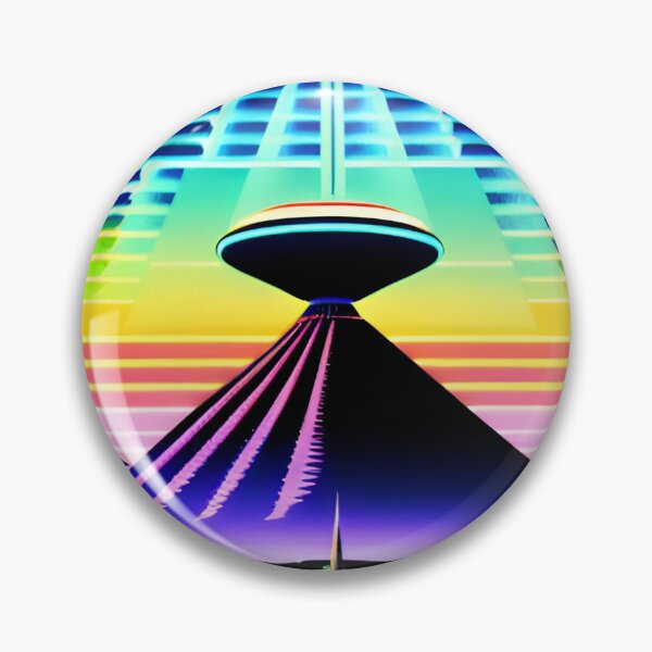 Item preview,  Retro SciFi UFO Mountain Landscape 78 | Lazar  designed and sold by Benito Del Ray.