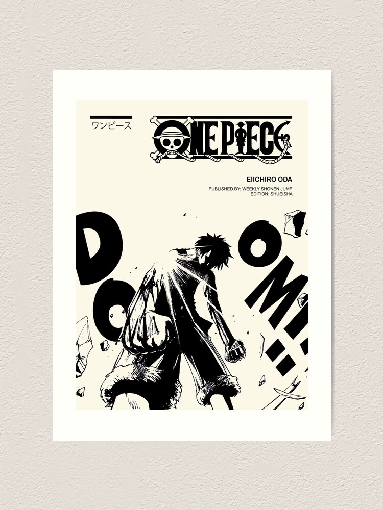 One Piece Poster manga style - LUFFY's RAGE Art Print by Softers