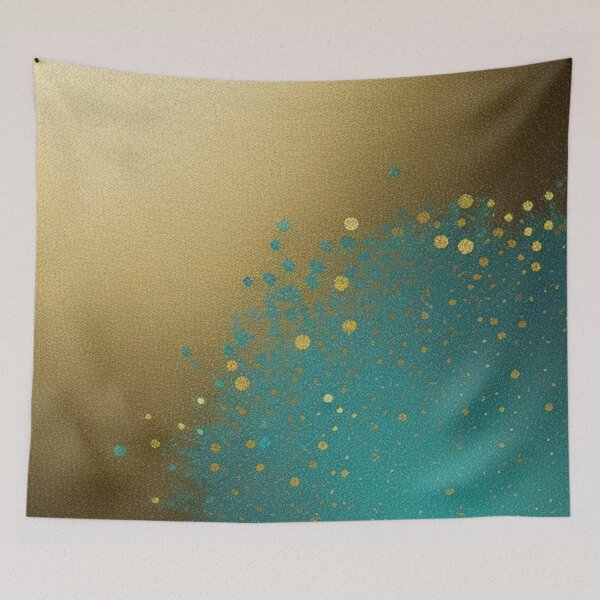 Item preview, Resumen de brillo dorado y verde azulado designed and sold by Roxburylane.
