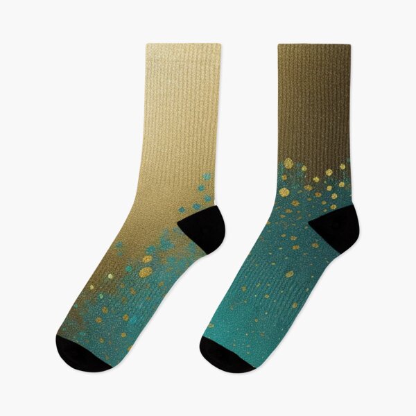 Item preview, Gold and teal glitter abstract  designed and sold by Roxburylane.