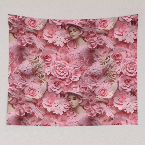 Item preview, Camouflage - Pink Plastic Pistol buried within Pink Hair and Pink Flowers designed and sold by ignasirus.