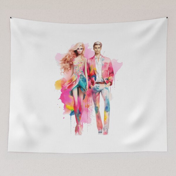 Item preview, Pink Hero in Action - Playful Watercolor Illustration designed and sold by Emaga Digital Studio.
