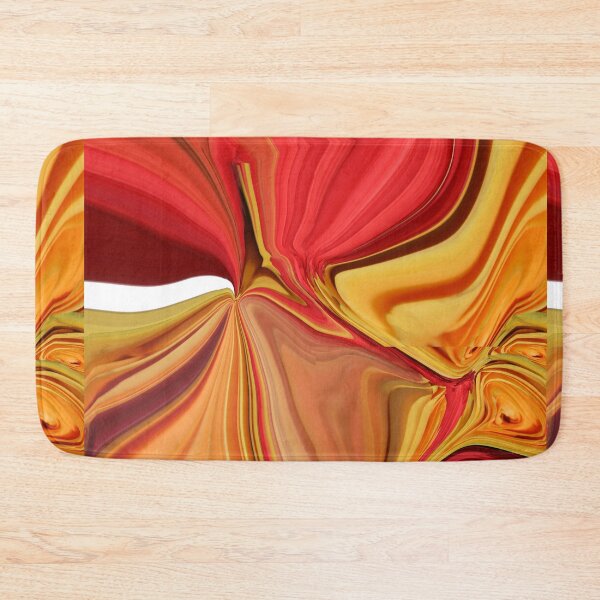 Item preview, Colorful Yellow and Orange Marble Liquid Art with a Repeating Pattern designed and sold by Victoria Rose.