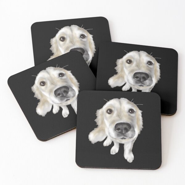 Item preview, Golden Retriever dog digital painting designed and sold by Funsize-Art.