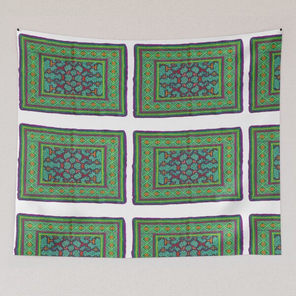 Item preview, Estampado de diseño de tapiz Shipibo designed and sold by petesonearth.