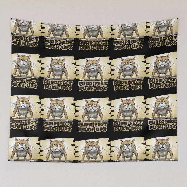 Item preview, Bodybuilding Cat Workout Funny Motivation Kitty designed and sold by Naive-Genius.