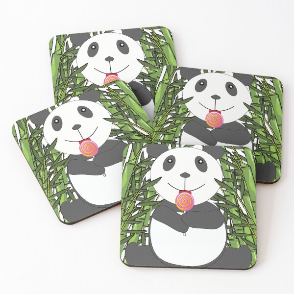 Item preview, Cute Panda Eating a Lollipop in a Field of Bamboo designed and sold by mamahellfire31.