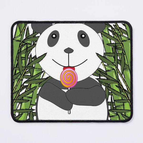 Item preview, Cute Panda Eating a Lollipop in a Field of Bamboo designed and sold by mamahellfire31.