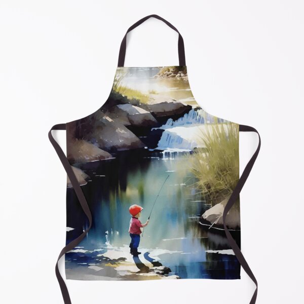 Item preview, Boy Fishing watercolor designed and sold by muskitt.