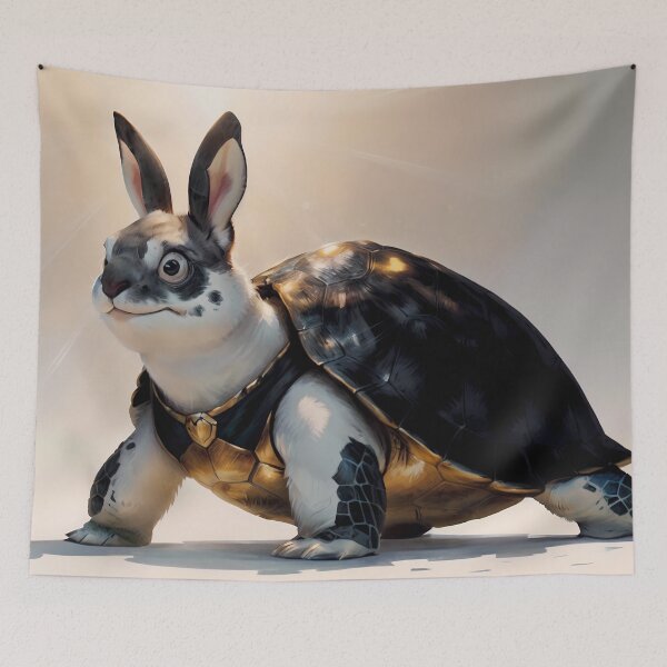 Item preview, Bunny turtle in black and gold armor designed and sold by ArtificialBeaux.