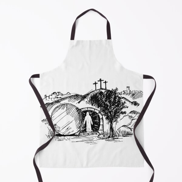 Item preview, Empty Tomb Scene With Jesus At Entrance: Inspirational Christian Graphic designed and sold by Motive Union.