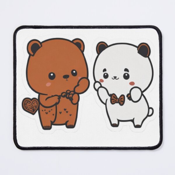 Item preview, panda and brownie bear couple designed and sold by GreatOnizuka ⭐⭐⭐⭐⭐.