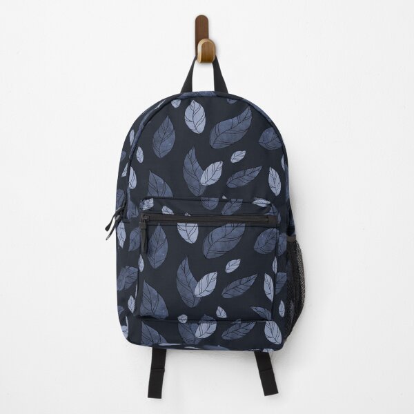 Item preview, Indigo watercolor leaves on dark blue pattern designed and sold by Ellen Wilberg.