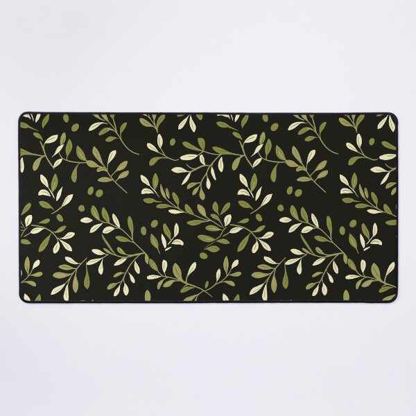 Item preview, Olive green leaves seamless pattern designed and sold by EmeraldeaArt.